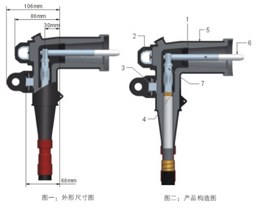 歐式電纜插拔頭外形尺寸及結(jié)構(gòu)圖3